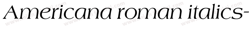 Americana roman italics字体转换